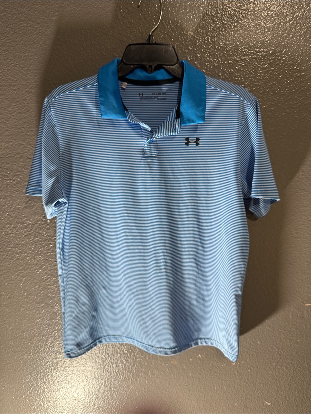 Under Armour Men’s Blue Striped Performance Polo